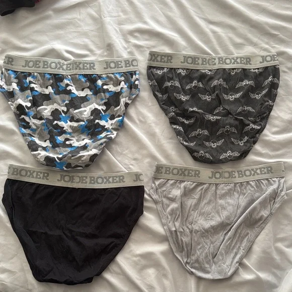 Joe Boxer Men’s ' Briefs 4-Pack — Blue Camo, Gray, Black, Light Gray - Picture 2 of 2